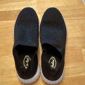 Italiana women’s jeweled slip on sneakers